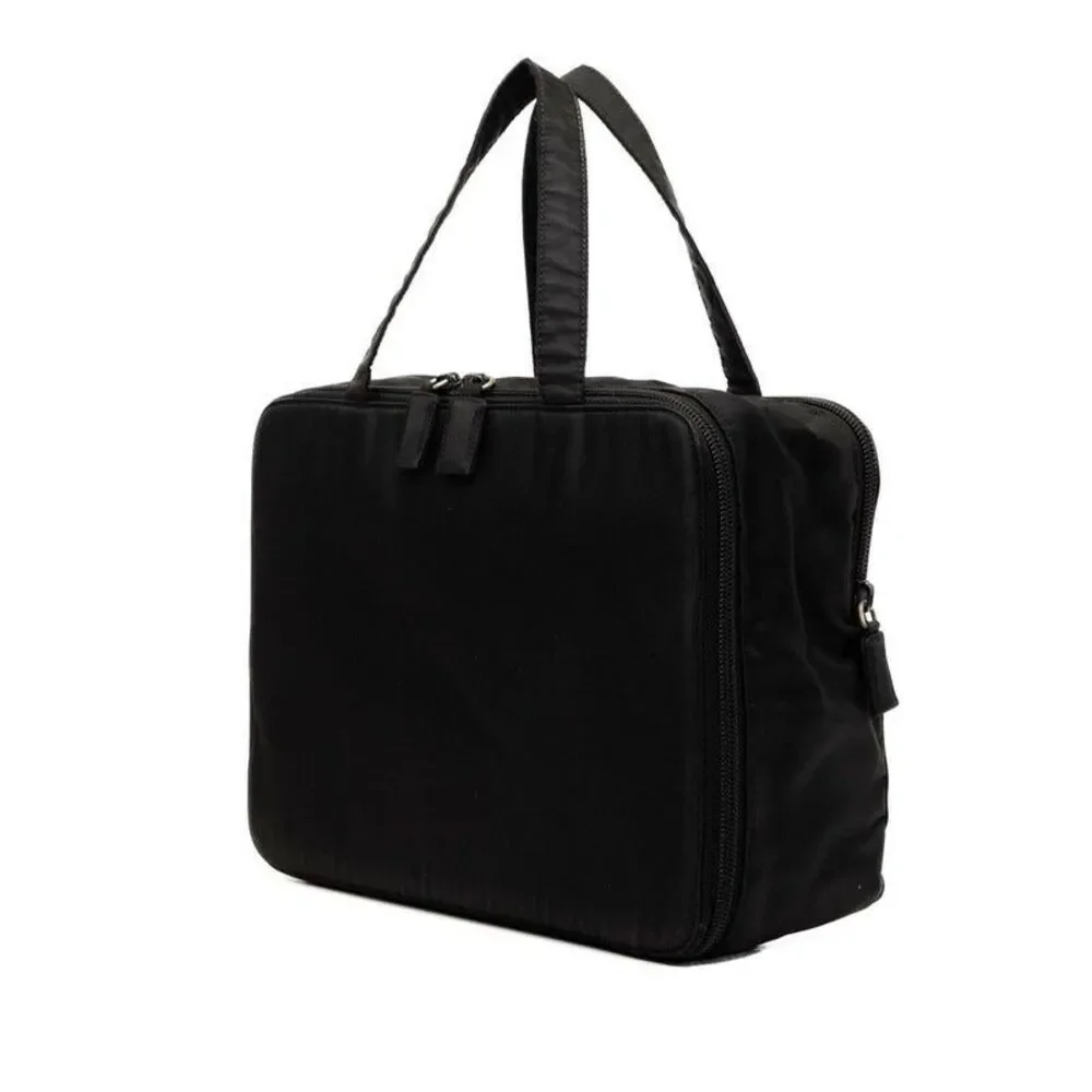 Prada Triangle Logo Plate Makeup Bag